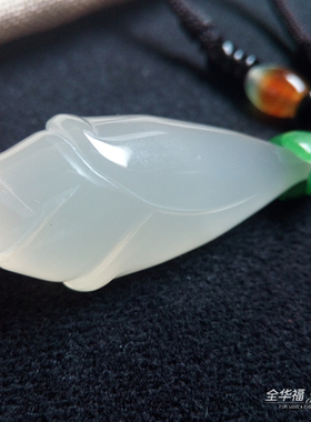 天然玉兰花挂件民族风长款项链