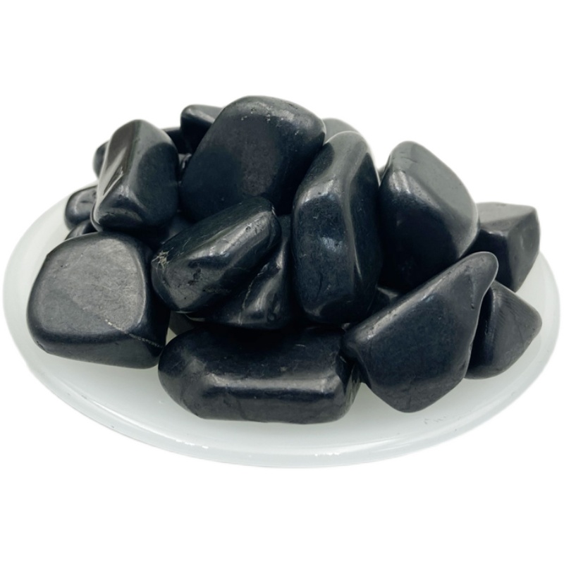 俄罗斯原矿 做货碎料Shungite 抛光随型 3mm天然矿物质碎石子 - 图3