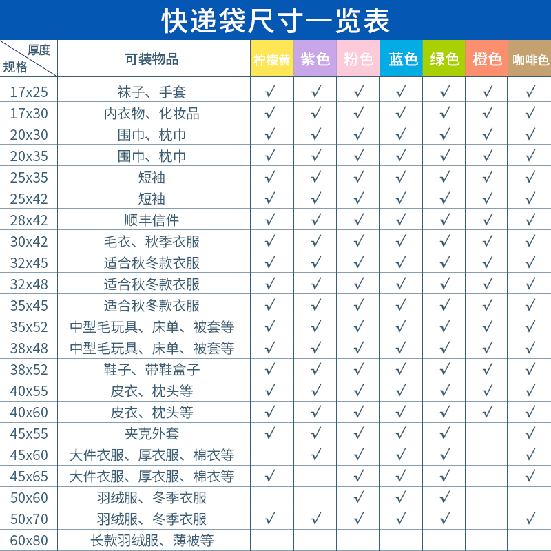 彩色快递袋加厚打包袋子破坏袋物流防水包装袋批发包裹袋定制包邮 - 图1