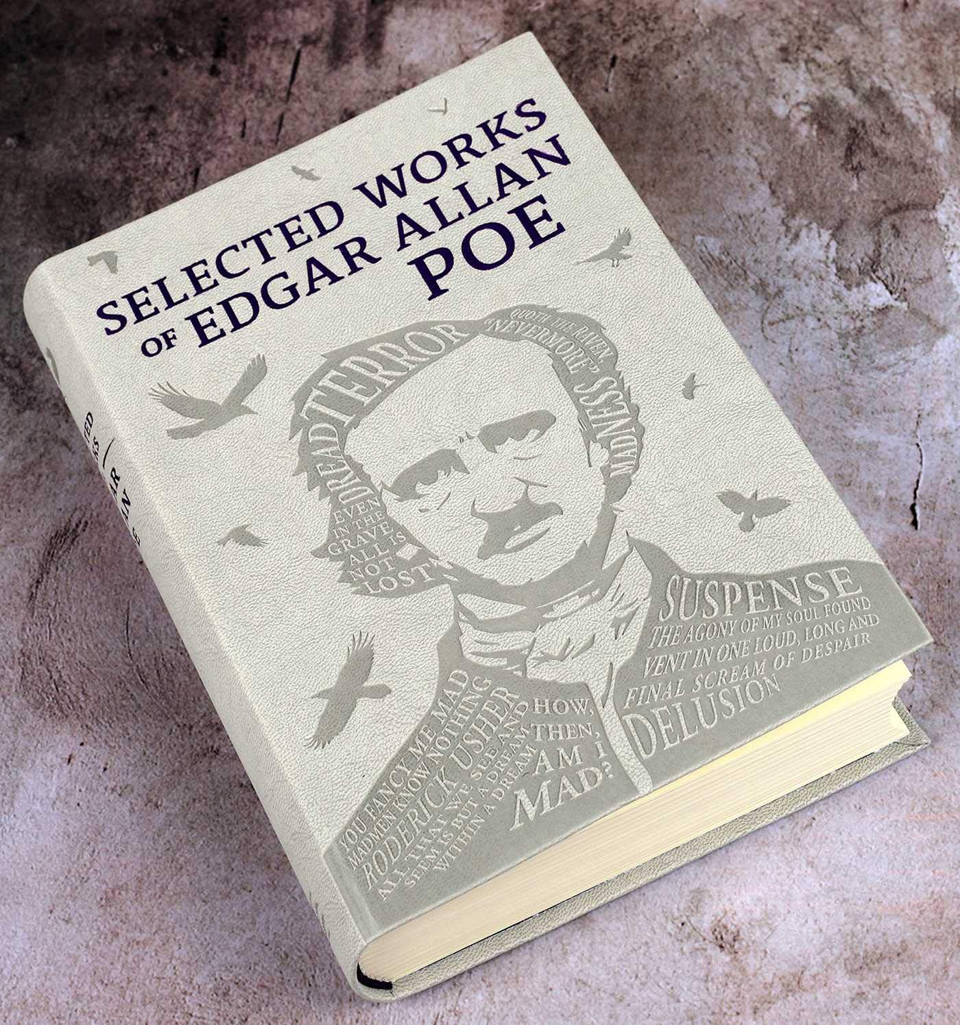 英文原版 Word Cloud系列爱伦坡作品集小说&诗歌软精装皮质封面 Selected Works of Edgar Allan Poe(Word Cloud Classics)皮革-图0