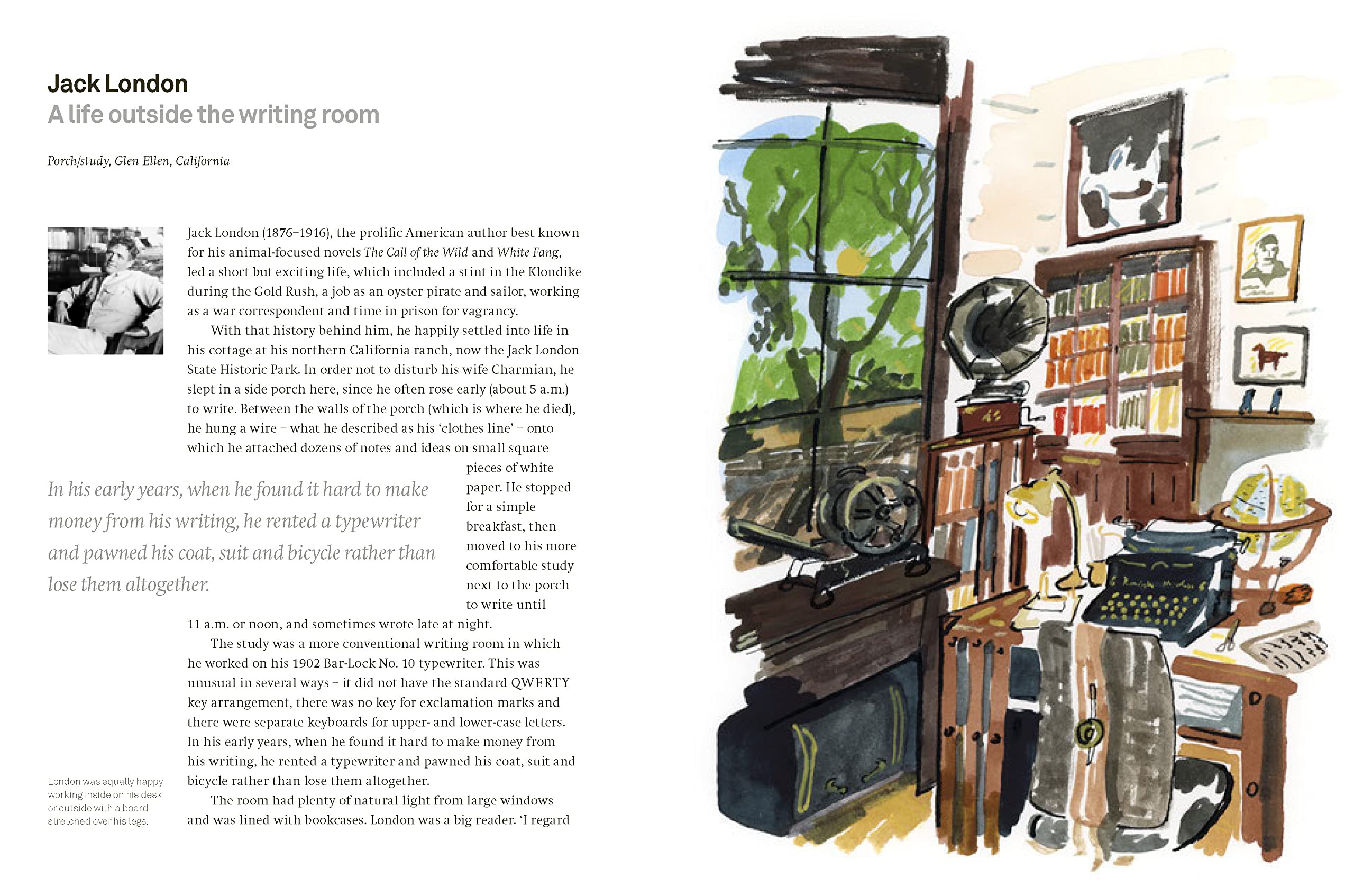 大作家的房间 作家传记 文学旅行 James Oses 插画 精装 Rooms of Their Own: Where Great Writers Write - 图2