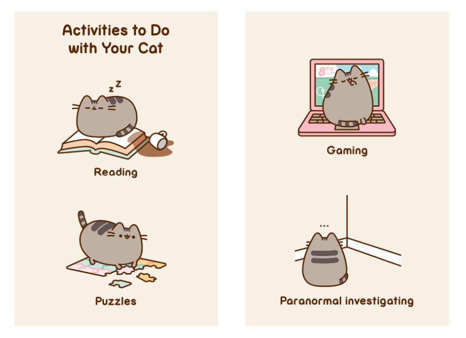 胖吉猫万物指南 喵呜，来摸 幽默漫画 英文原版 Pusheen the Cat's Guide to Everything (I Am Pusheen) - 图0