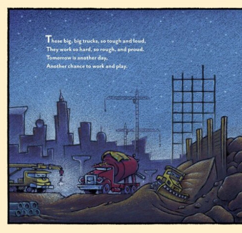 晚安 工地上的车 英文原版 纸板书 儿童早教启蒙 Goodnight, Goodnight, Construction Site - 图3