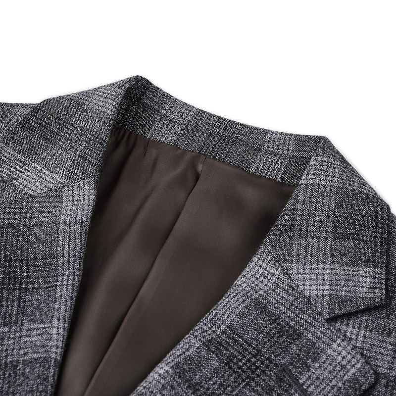 GXG男装 黑白格经典通勤双排扣西装 冬季热销GEX11315834