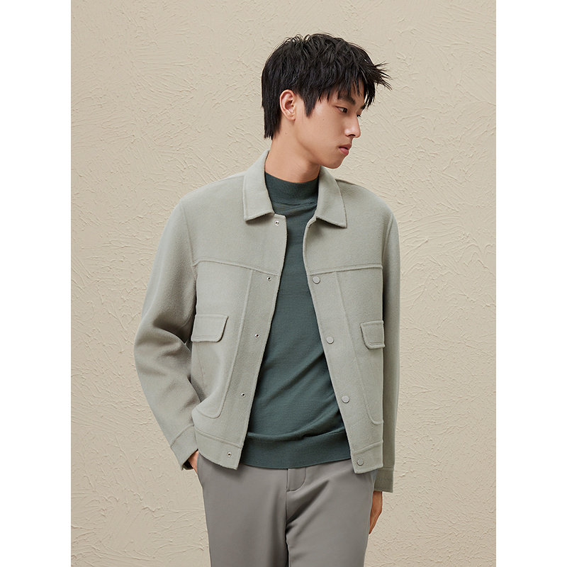 GXG男装 双色保暖精致通勤短款大衣外套 冬季热销GEX10625854