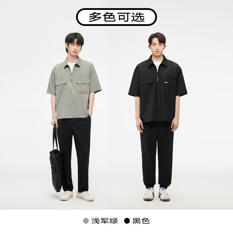 gxg男装浅军绿阔形质感年轻面料 GXG衬衫