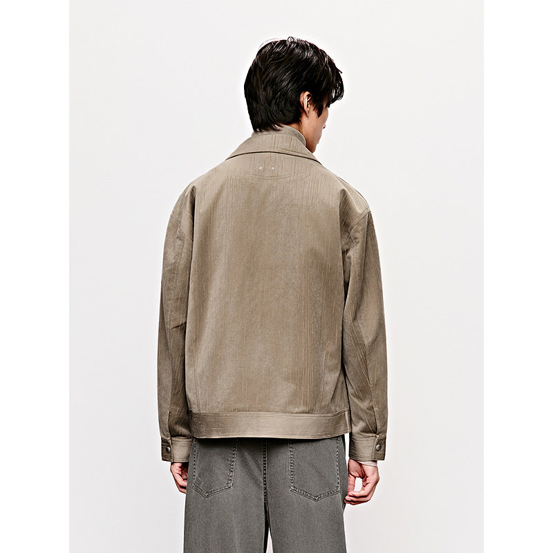 GXG男装 肌理工装行政仿麂皮通勤夹克外套男 冬季热销