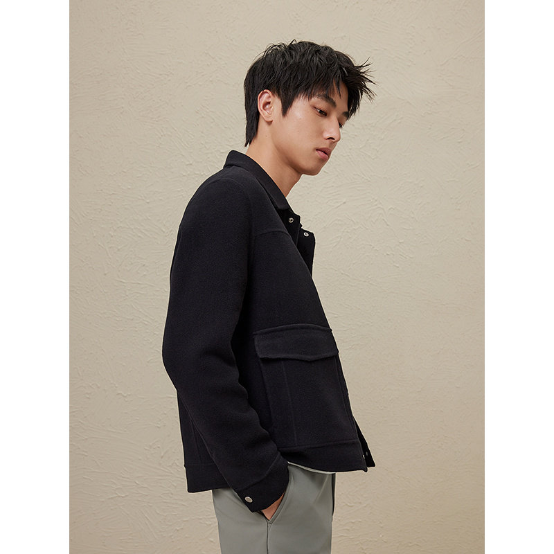 GXG男装 多色高雅通勤翻领短大衣 冬季热销GEX10629414