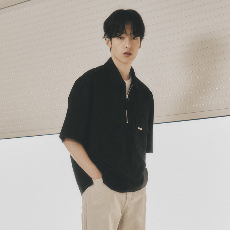 gxg男装浅军绿阔形质感年轻面料 GXG衬衫