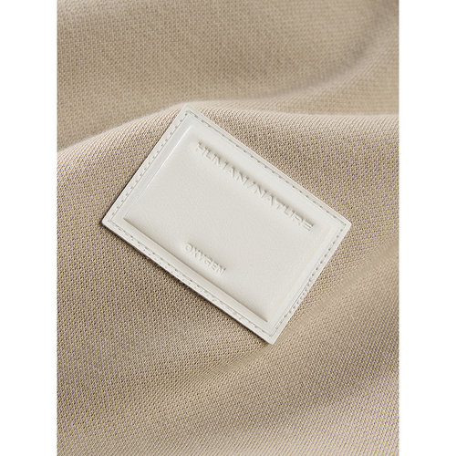 GXG男装 商场同款卡其色胸前皮标通勤卫衣 24冬季新品G24X314035 - 图2