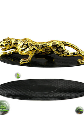 加厚汽车防滑垫 豹子防滑垫 加大号金钱豹摆件专用防滑垫