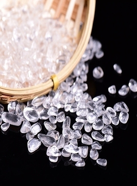 天然白水晶消磁石碎石手链水晶柱族消磁磁场消磁碗