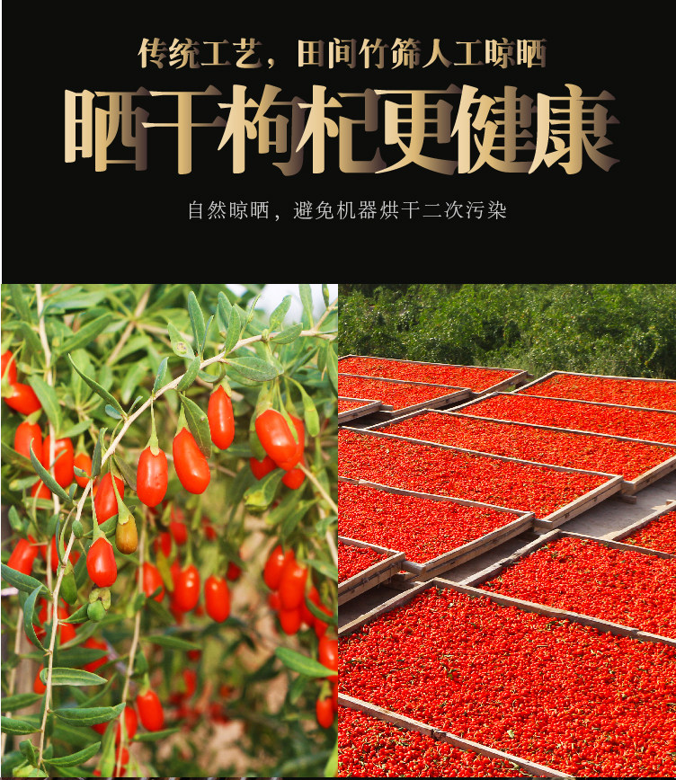 宁夏特级500g正宗免洗茶泡水纪构杞 恒发食品枸杞