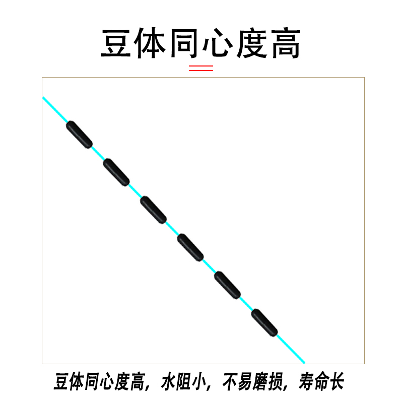 钓鱼超紧硅胶太空豆特级优质橡胶100组散装橄榄形型渔具小号配件 - 图1