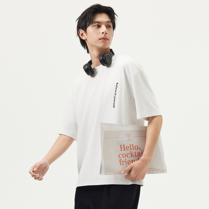 gxg.jeans男装  潮流字母简约宽松休闲圆领短袖T恤男 25年夏新品