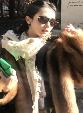 MELIYA复古大框飞行员太阳眼镜女高级感欧美黑色遮阳墨镜扭结显瘦