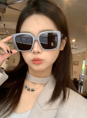 MELIYA大框高级感复古墨镜女方形显瘦偏光防紫外线灰色太阳眼镜潮