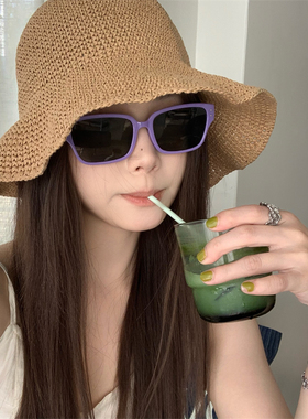 MELIYA千禧风紫色y2k墨镜女高级感欧美太阳眼镜2025新款春夏度假