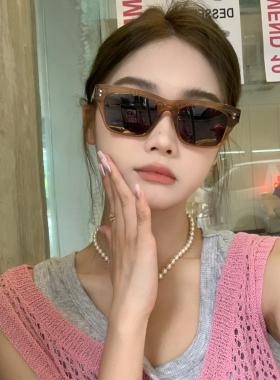 偏光眼镜女街拍焦糖色墨镜太阳镜