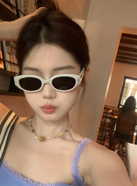 猫眼墨镜女gm灰白色高级感