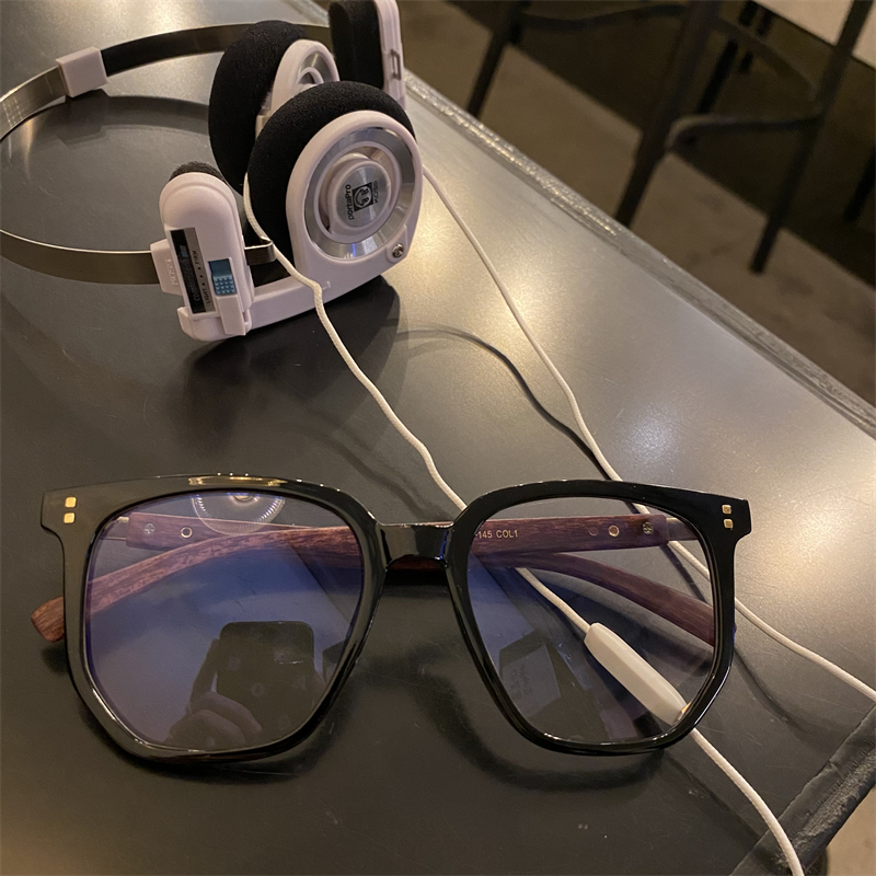 素颜防蓝光辐射平光镜女大脸显瘦时尚显脸小韩版潮黑框眼镜木纹腿,淘宝优惠券,粉丝福利购,淘宝优惠卷