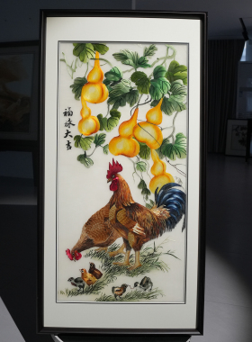 苏绣成品纯手工刺绣装饰画