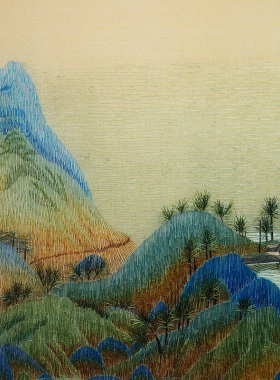 红娘子装饰画纯手工刺绣山水国画