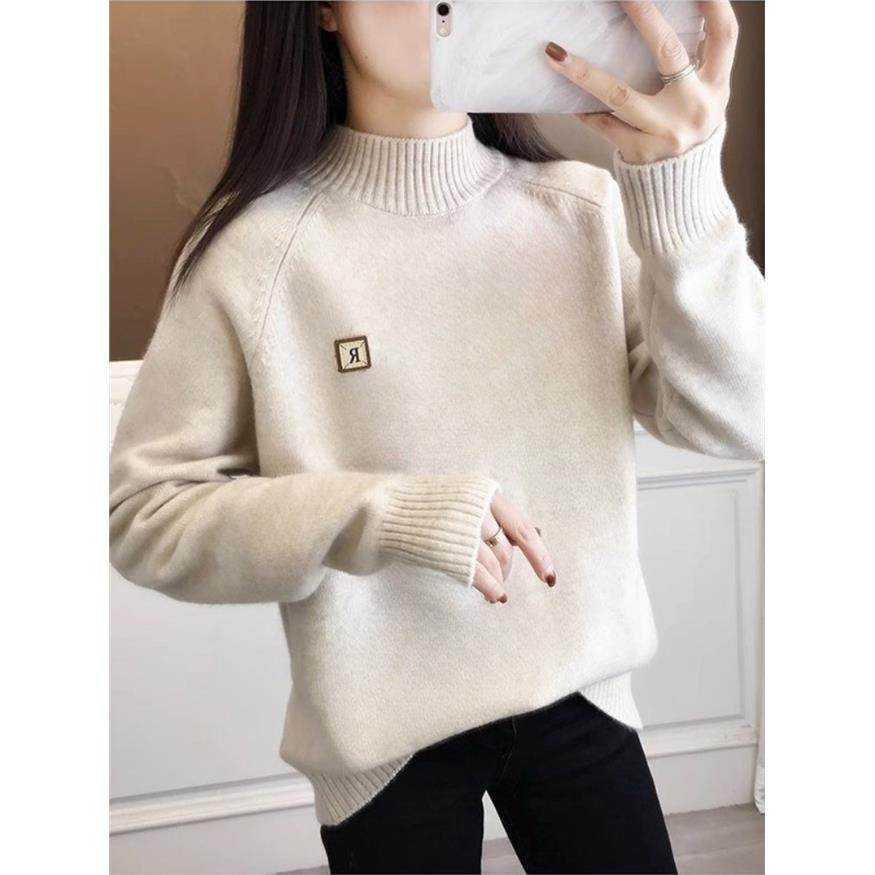 初中生半高领毛衣女秋冬2025新款高中学生女大童内搭针织打底衫厚,淘宝优惠券,粉丝福利购,淘宝优惠卷