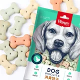 Непослушные скуски для собак Wanpy Biscuits 400G щенки в собачьи чистые зубы Чистые и ароматные, собачьи закуски измельчают зубы