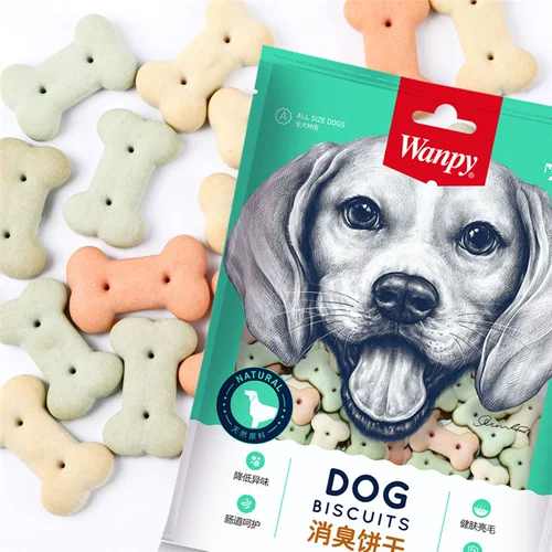 Непослушные скуски для собак Wanpy Biscuits 400G щенки в собачьи чистые зубы Чистые и ароматные, собачьи закуски измельчают зубы