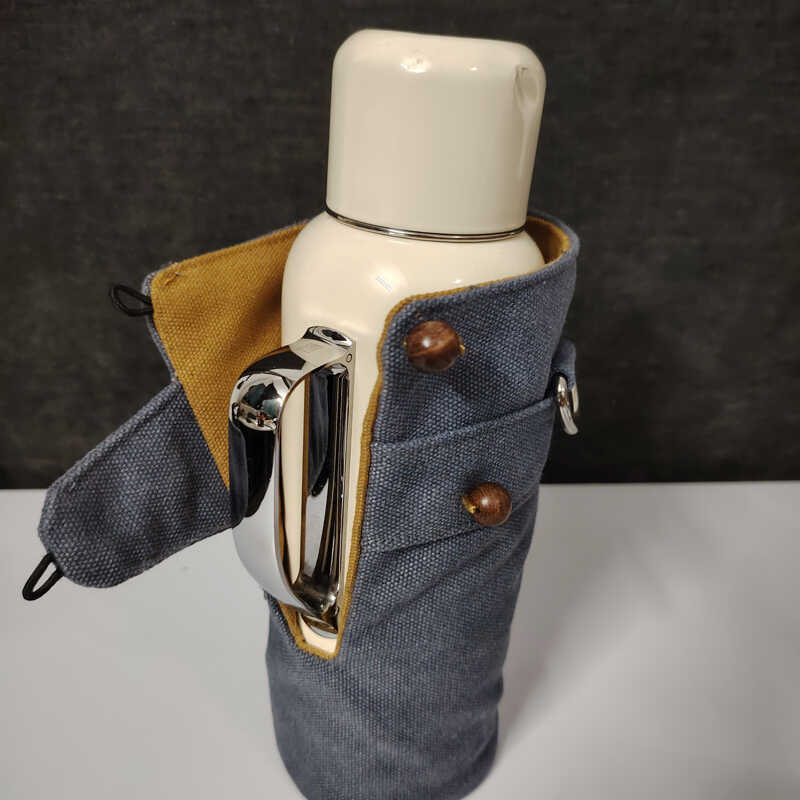 斜挎杯套水壶布包背带包传家壶迷你帆布袋子595ML定制规格高颜值 - 图1