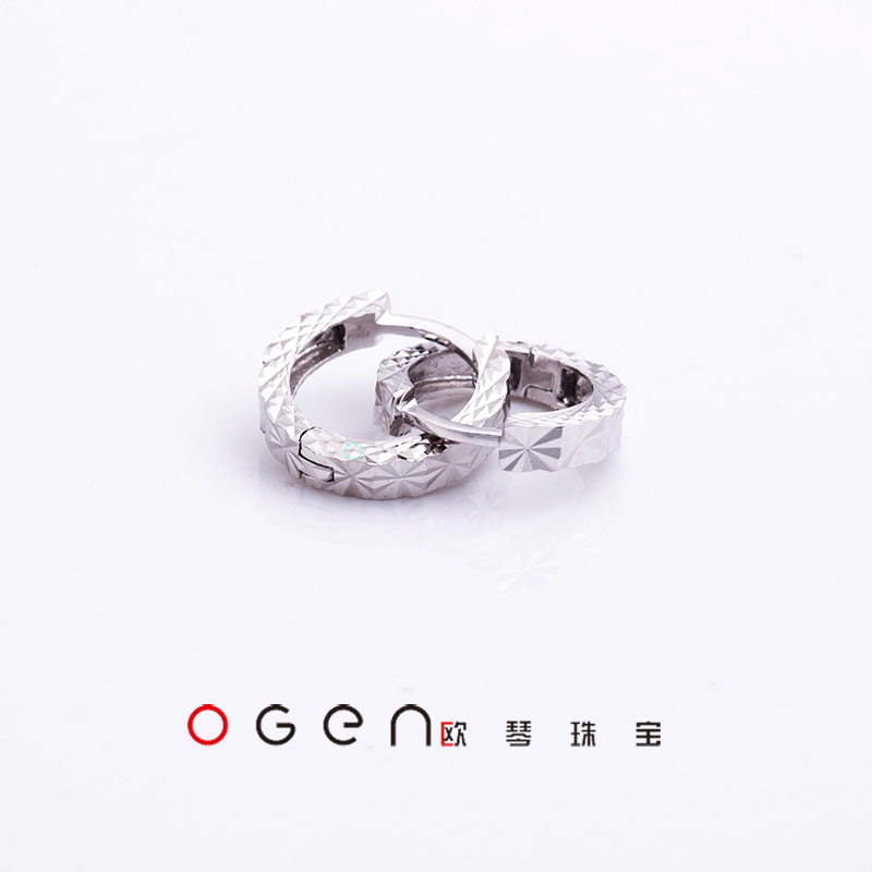 铂金 精品钻石车花耳扣耳环耳骨耳钉男女圣诞情人节单只现货 PT950 铂金 精品钻石车花耳扣耳环耳骨耳钉男女圣诞情人节单只现货 PT950