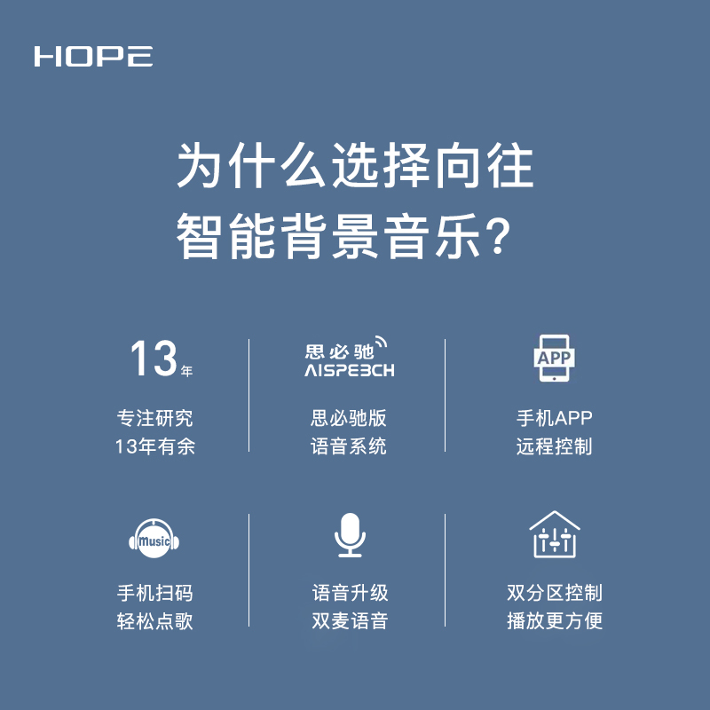 HOPE/向往 Z4智能家庭背景音乐主机系统套装吸顶喇叭86型吊顶天花 - 图0