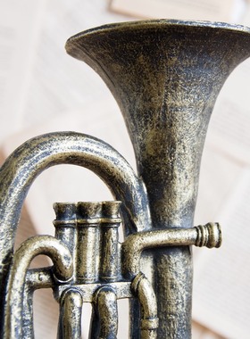 空间树脂复古风咖啡厅包邮摆件