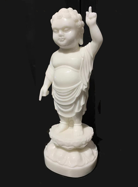 天然汉白玉雕刻太子佛释迦牟尼