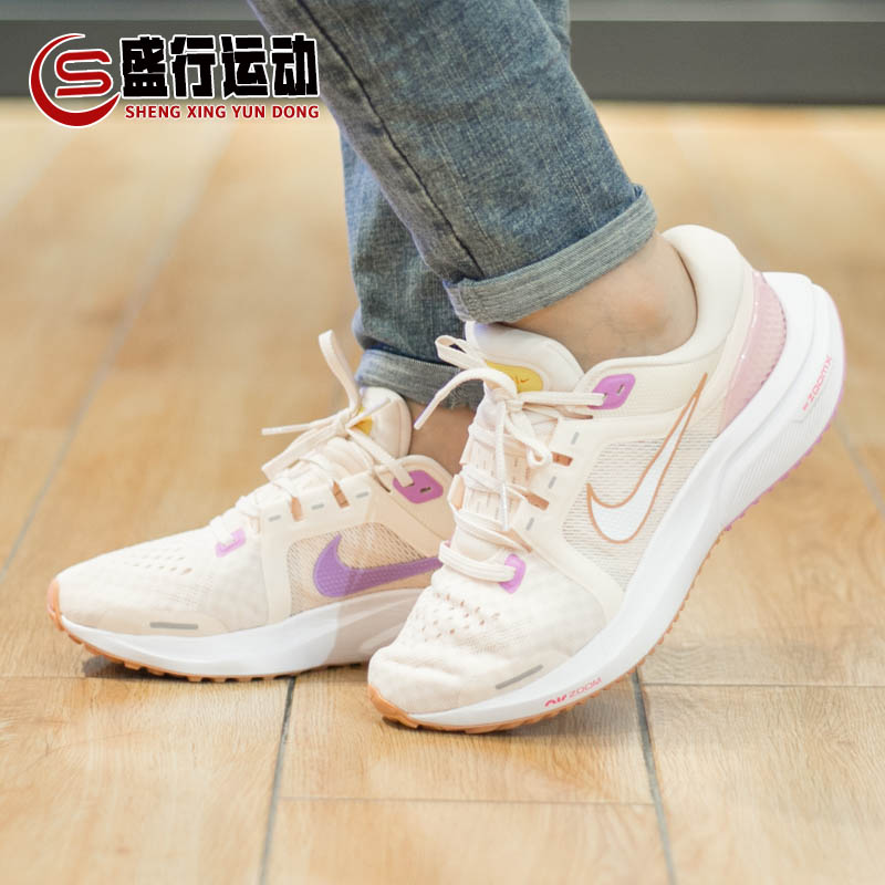 Nike耐克女鞋2023夏款AIR ZOOM运动缓震透气公路跑步鞋DA7698-800 - 图0