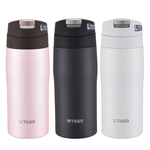 tiger虎牌MJE-A036日本原装进口单手开盖简约便携男女保温杯360ML - 图0