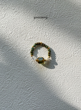 捷克珠琉璃复古手工戒指