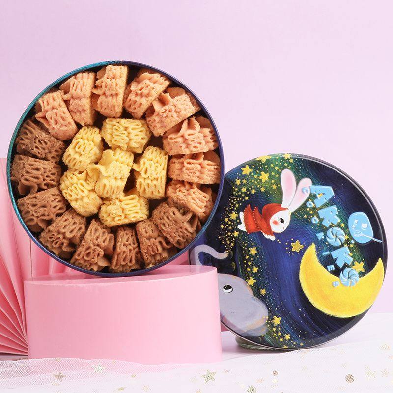 3盒  AKOKO经典三味曲奇饼干法式曲奇夏威夷可可脆礼盒零食,淘宝优惠券,粉丝福利购,淘宝优惠卷