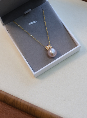 流素losu—925银巴洛克紫珠淡水珍珠繁花吊坠项链