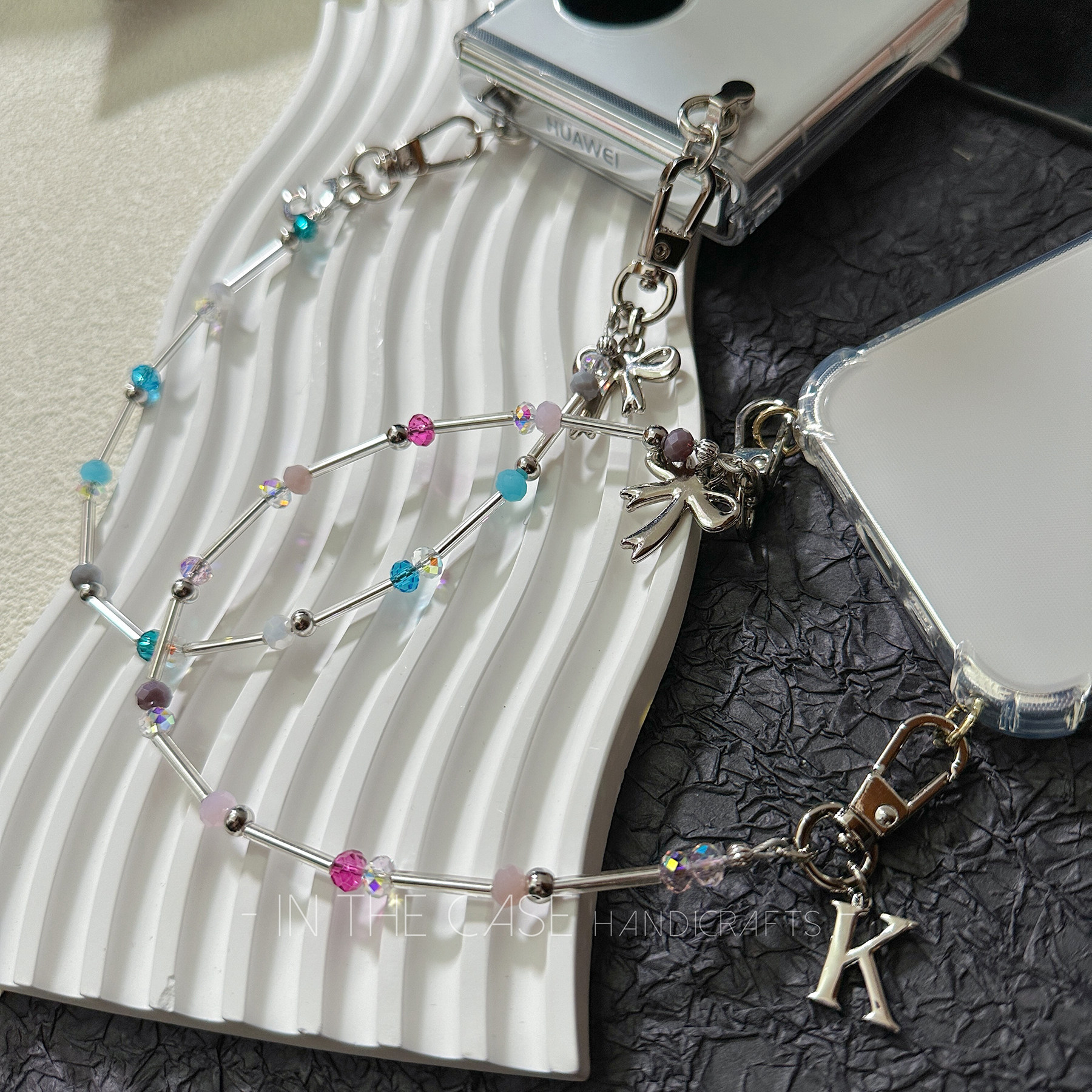 InTheCase 极细小清新iphone17ProMax素雅银管低饱和迷你串珠手机链带挂环防摔手机壳适用于苹果华为pocket2,淘宝优惠券,粉丝福利购,淘宝优惠卷