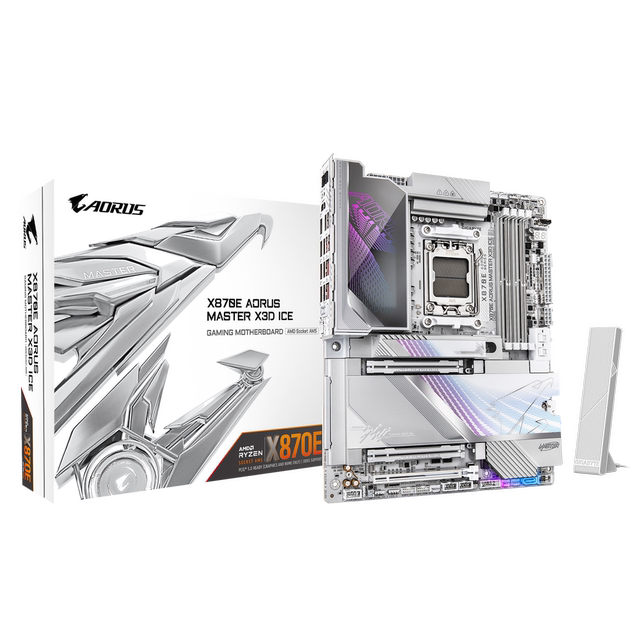 Gigabyte X870E AORUS MASTER X3D Super Sculpture Super Ice Sculpture New Motherboard