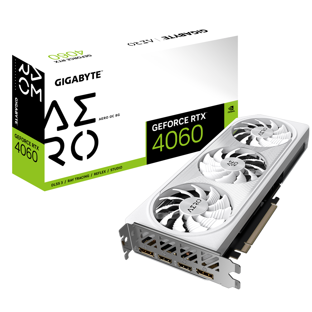 Gigabyte/技嘉 RTX4060 AERO OC 8G 雪鹰  白色 新款游戏显卡 - 图3