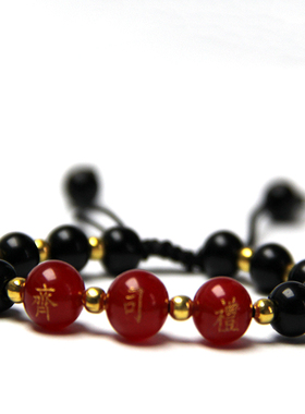 定制刻字红玛瑙手链情侣款闺蜜生日礼物姓名百家姓本命年春夏新款