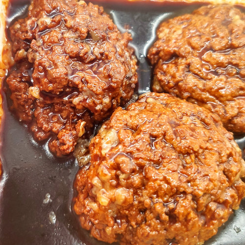 即食菜上海熟食狮子头西区老大房酱油肉猪肉丸大夹心咸菜油炸零食 - 图1