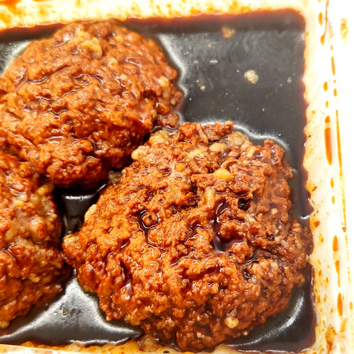 即食菜上海熟食狮子头西区老大房酱油肉猪肉丸大夹心咸菜油炸零食 - 图2