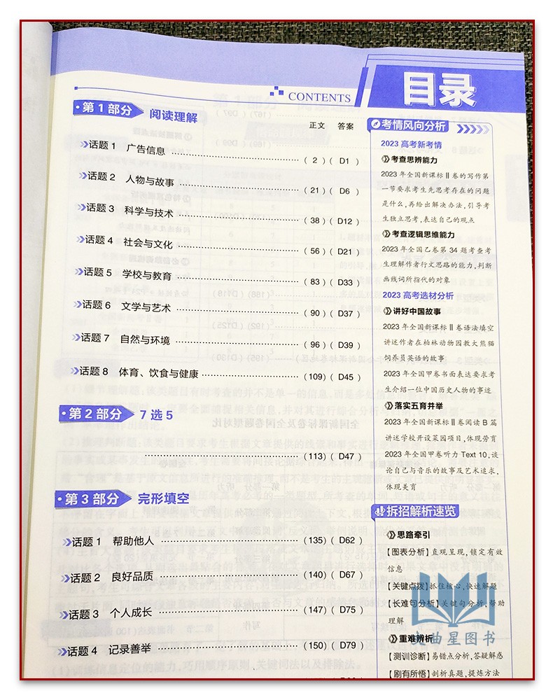 理想树2024版高考必刷题悟真题真题分类集训英语2019-2023五年真题卷高一二三高考英语专项模拟试题汇编提分训练三悟拆招命题人 - 图1