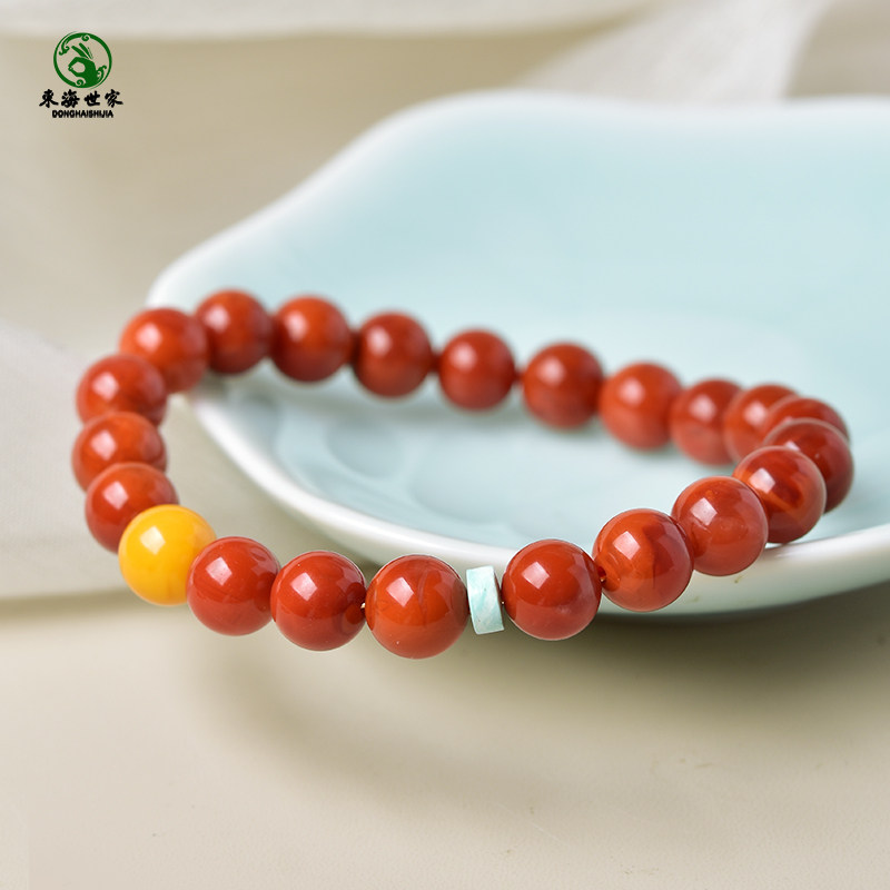 南红手串东海水晶宝玉石单散珠子满肉火焰纹红玛瑙蜜蜡绿松石手链,淘宝优惠券,粉丝福利购,淘宝优惠卷