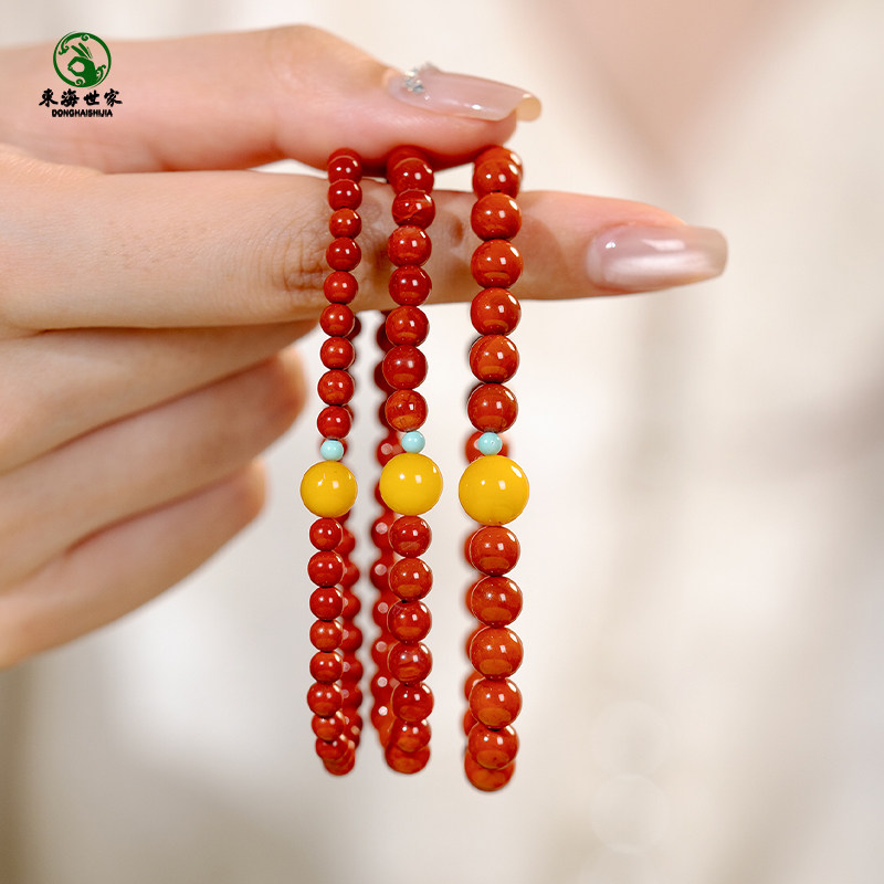 南红手串满肉火焰纹东海水晶玉髓玉石蜜蜡绿松石散珠子红玛瑙手链,淘宝优惠券,粉丝福利购,淘宝优惠卷