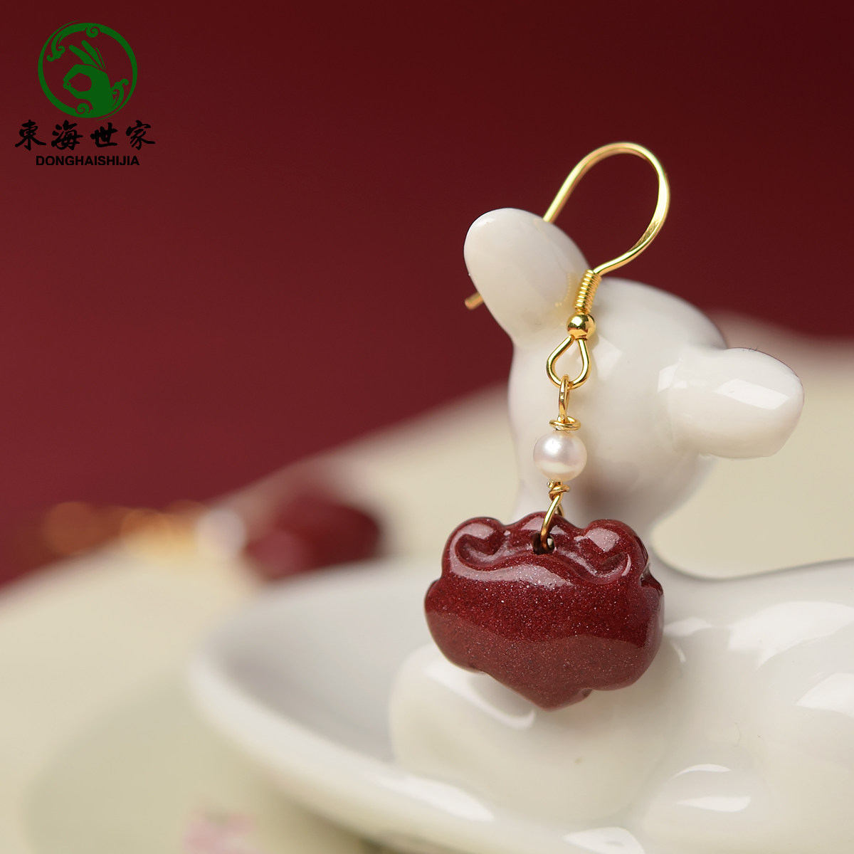 朱砂耳饰女过新年秋冬高级感耳坠国风耳钉新中式耳环红色玄学耳饰,淘宝优惠券,粉丝福利购,淘宝优惠卷